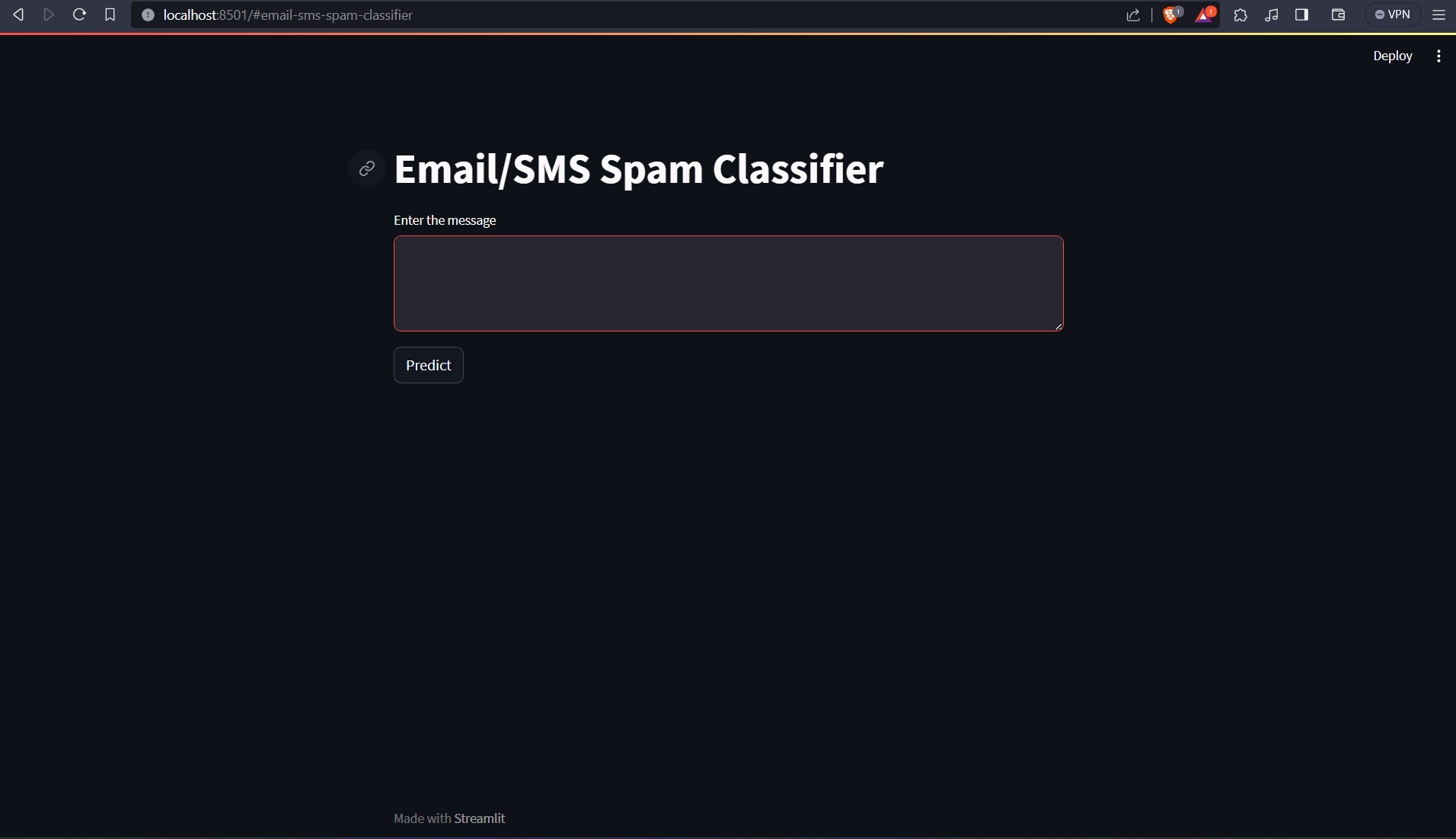 Email Spam Classifier